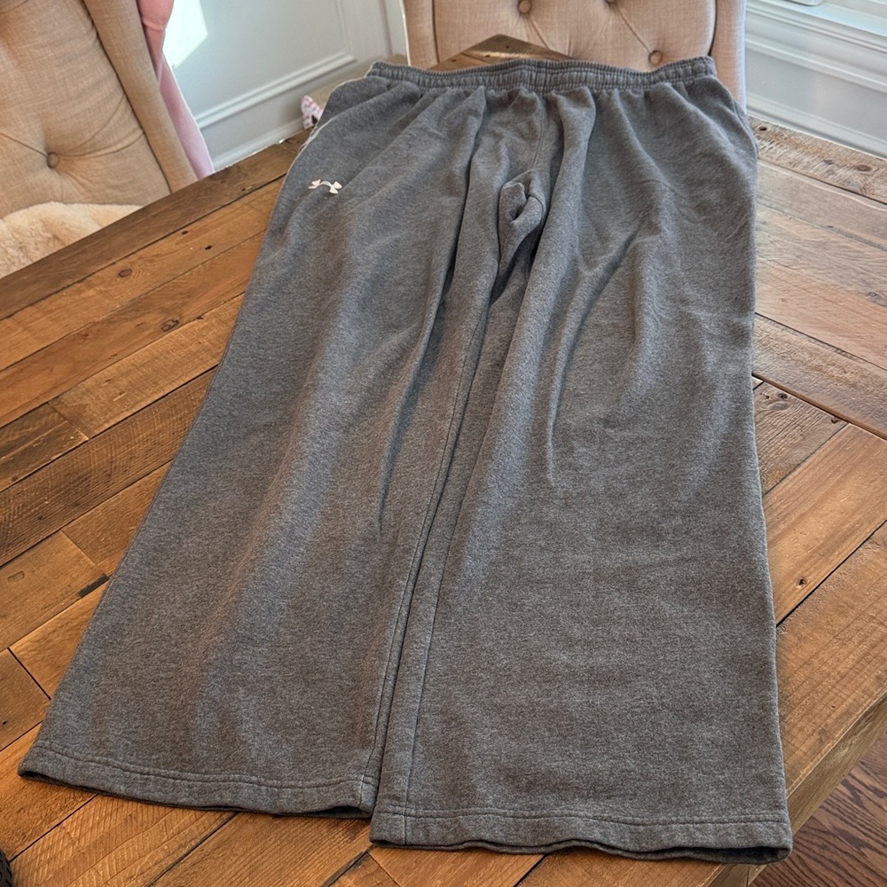 Mens Under Armour Fleece Joggers Sweatpants XXL Charcoal Gray